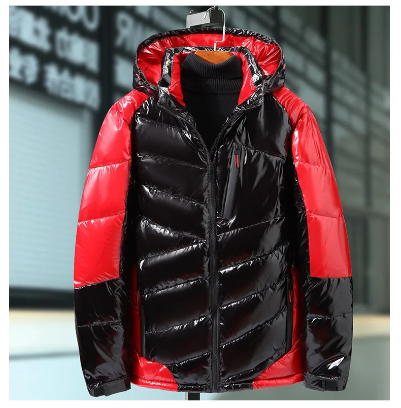 Толстая зимняя мужская куртка с капюшоном модная Яркая кожаная Водонепроницаемая размера плюс 9XL 8XL Мужская теплая верхняя одежда свободная парка пальто