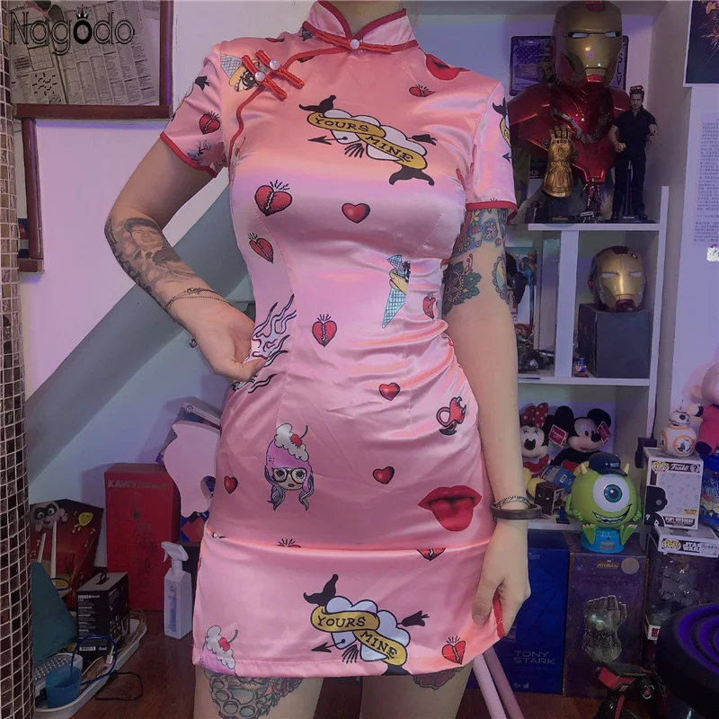 chinese style bodycon dress