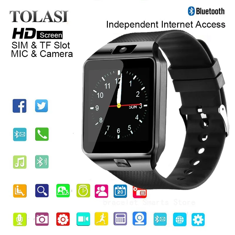 

DZ09 Smart Watches 2020 Man Smartwatch Bluetooth Connect Watch Men's Digital Clock Android SIM TF Card for iPhone Samsung HUAWEI