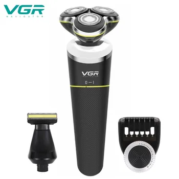 

VGR 2 In 1 Electric Shaver 4D Floating Beard Trimmer USB Rechargeable Multi-function Beard Trimmer Waterproof For Men