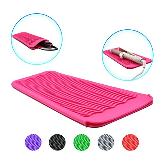 New Silicone Heat Resistant Mat Pouch for Curling Hair Professional Styling  Tool Anti-heat Mats for Hair Straightener Curling - AliExpress