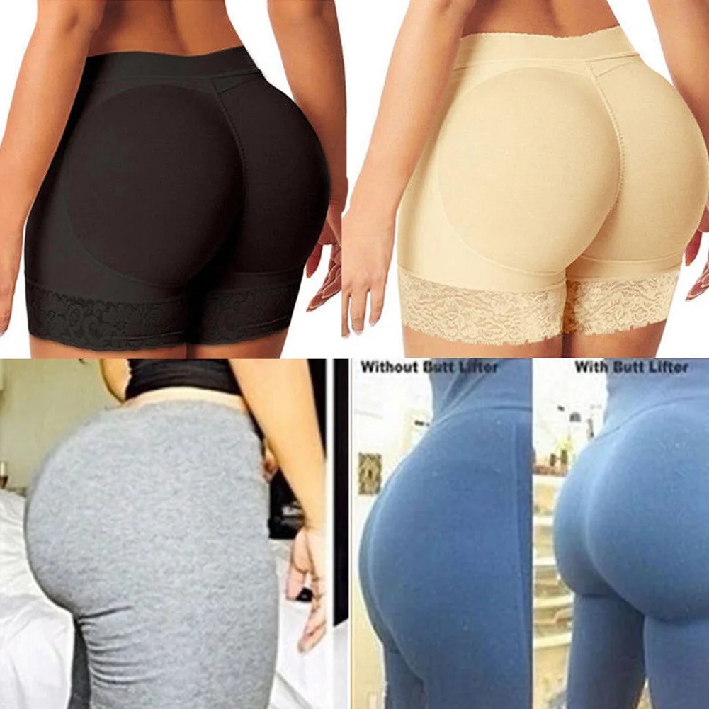 Womens Butt and Hip Enhancer Booty Padded Fake Hip Underwear Panties Body Shaper Seamless Butt Lifter Panty Shapewear Plus Size