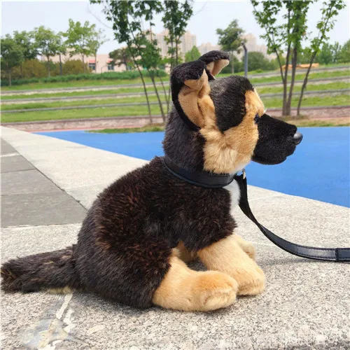 Fancytrader 10'' Premium Mini Simulation German Shepherd Plush Toy Stuffed Dog Toy Great Kids Gift Home Decoration 23x25cm (3)