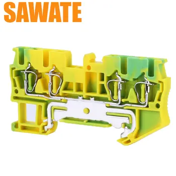 

10Pcs ST-2.5QUATTRO-PE CONTACT Wire Connectors Return Pull Spring Cage Connection Ground Cable Terminal Blocks Wire