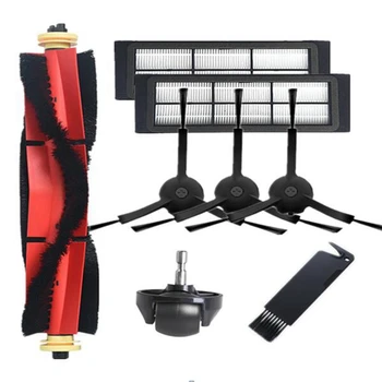 

Robot Vacuum Cleaner HEPA Filter Main Brush Cover Side Brushes Wheel for Xiaomi Robot Vacuum Roborock S6 Black Cleaner Parts