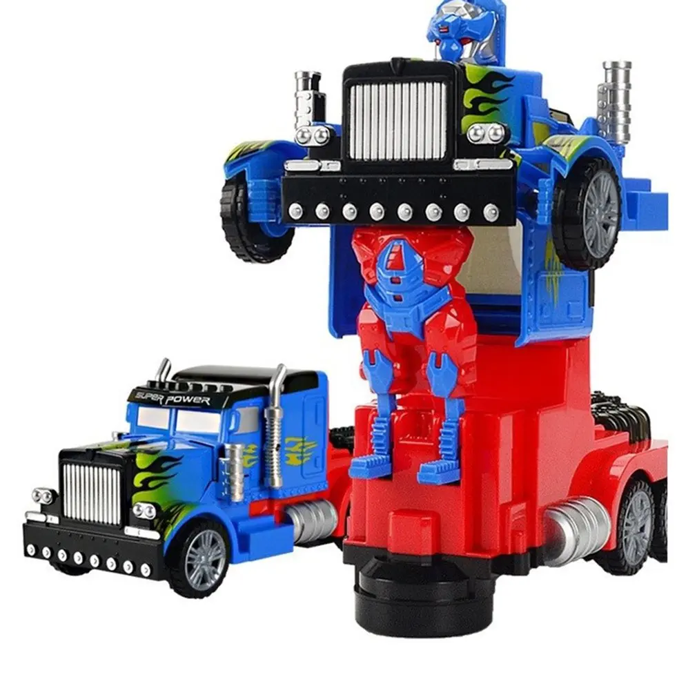 Light Music Automatic Deformation Toy Car Children'S Toys To Spread Toys Electric Universal Toy Car Playful Durable