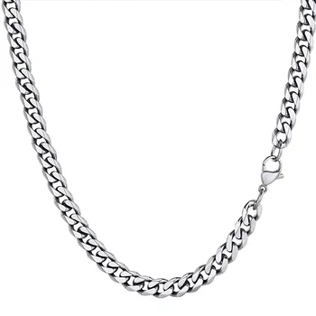 

neck chain for men black gold chain necklace male stainless steel wholesale women necklace hip hop cuban link chains necklaces