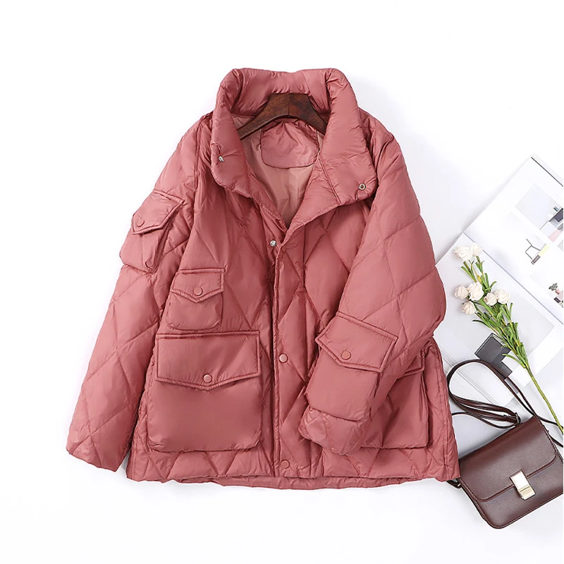 Janveny Winter Down Jacket Women Long Parkas 2020