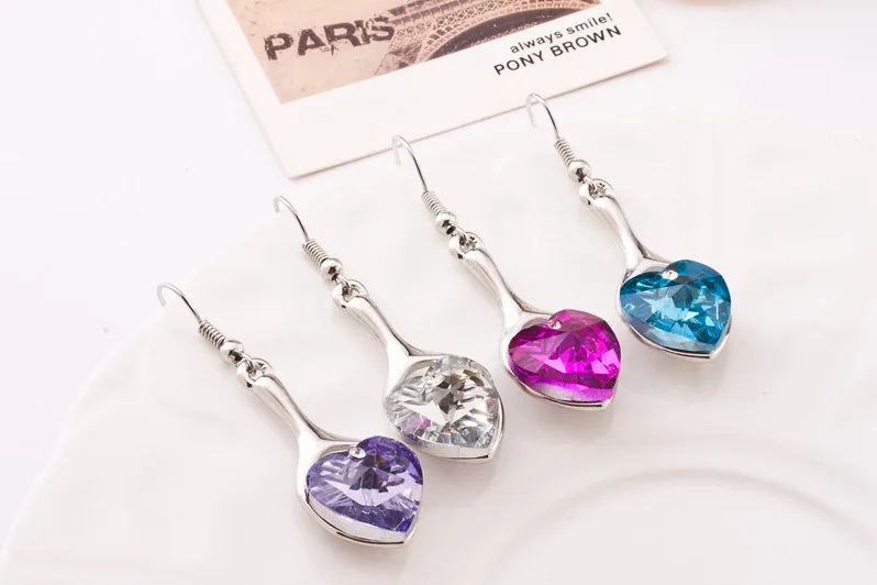 Europe And America Set Wholeheartedly Peach Heart Earrings And Necklace Set AliExpress Foreign Trade Supply of Goods Manufacture