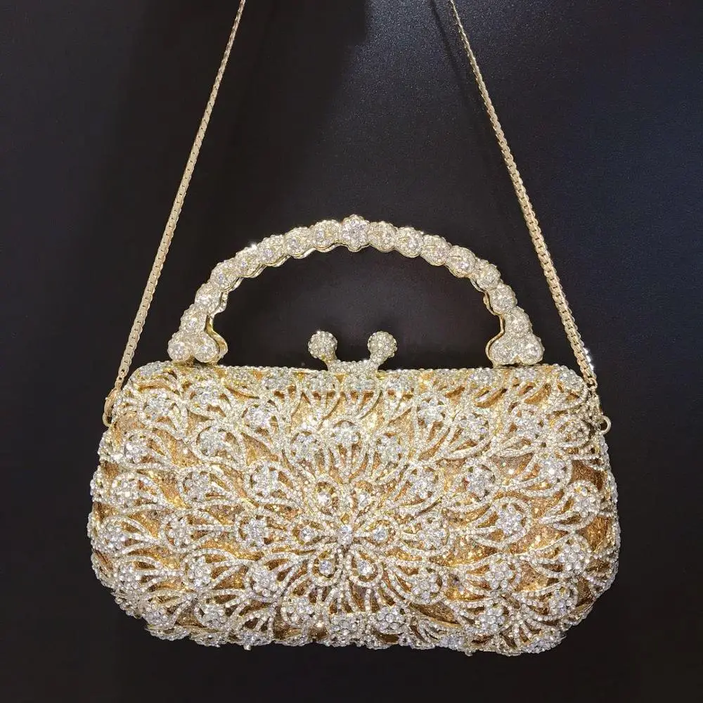 Vintage Evening Handbags Women's Bags Chain Purse Handmade Sequins Clutch Wallet