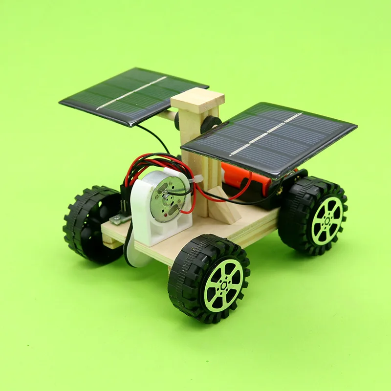 

Handmade DIY Science And Technology Small System Space Lunar Rover Solar Energy Driven Car Mixed Drive Toy Car