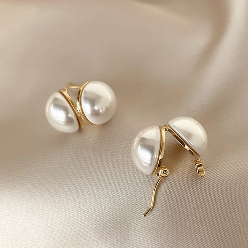 Elegant Fashion Gold Double Circle Half 