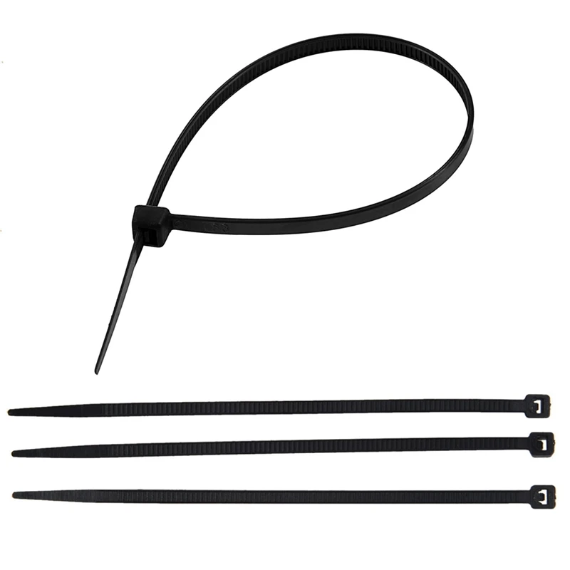 300pcs Black Nylon Cable Zip Ties Self Locking 2.5 X 100mm 大切な