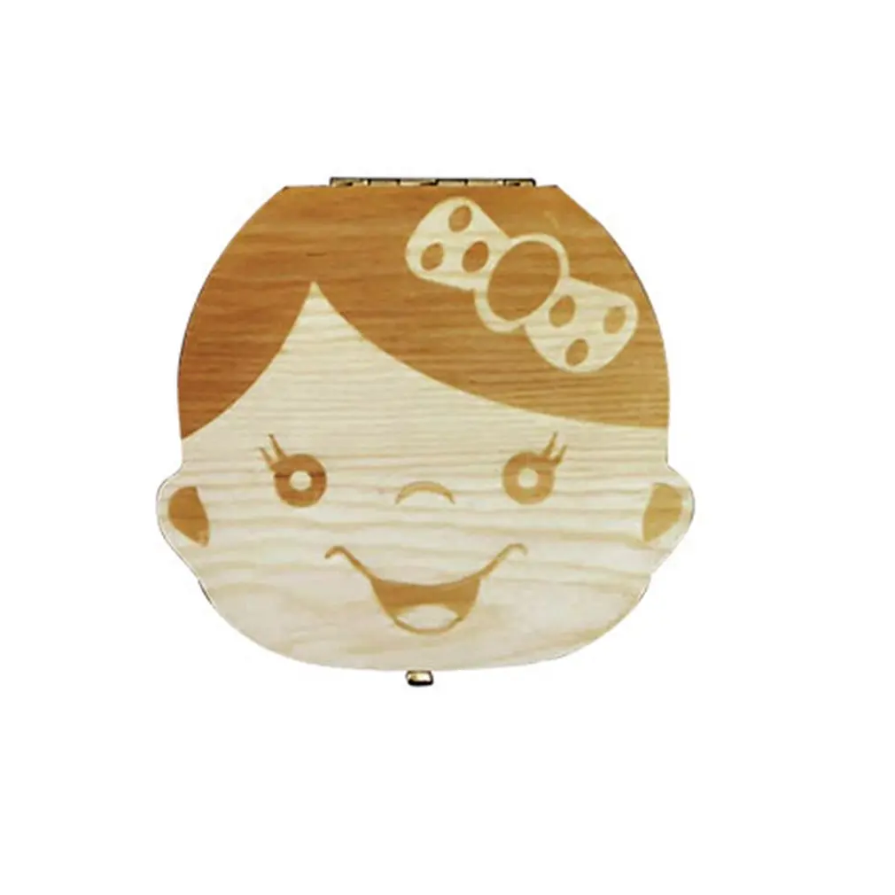Wooden Baby Kids Tooth Storage Box Teeth Fetal Hair Umbilical Cord Organizer Infant Souvenir | Дом и сад