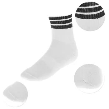 

Stripe Sports Running Football Soccer Elasticity Short Socks White Black