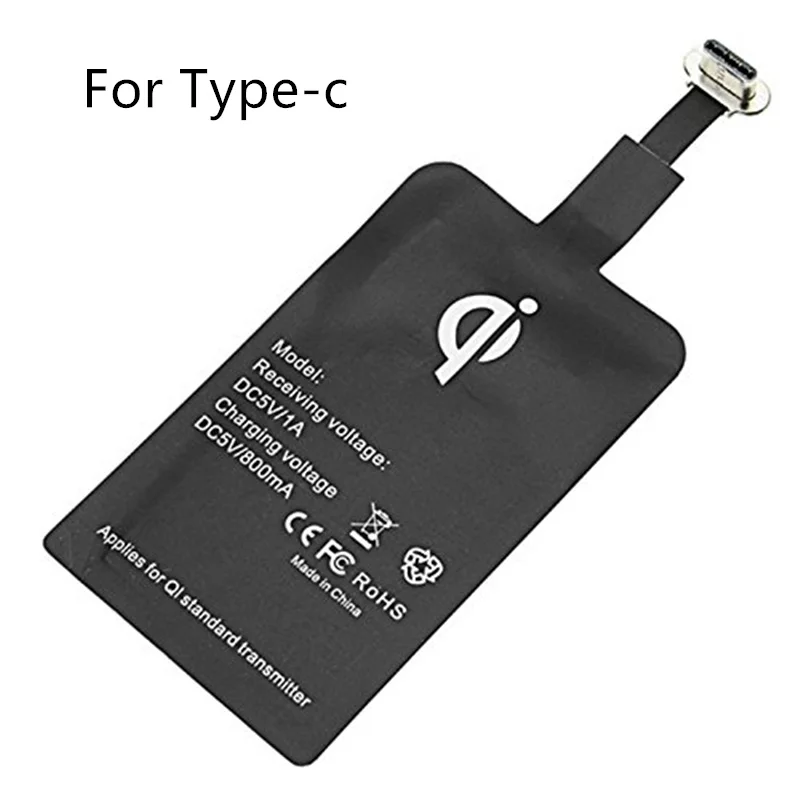 Qi беспроводной приемник зарядного устройства Micro Usb Ios катушка для samsung Note 3 4 5 S4 S5 IPhone 7 6 6S Plus SE 5s huawei Android индукция - Тип штекера: For Type-c