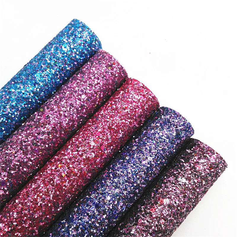 Autumn Colors Chunky Glitter Vinyl Fabric Sheet Glitter Synthetic