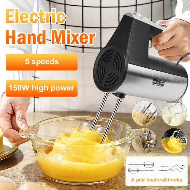 Portable Electric Hand Mixer 5 Speed Mixing, 150W Powerful Blender for  Baking &