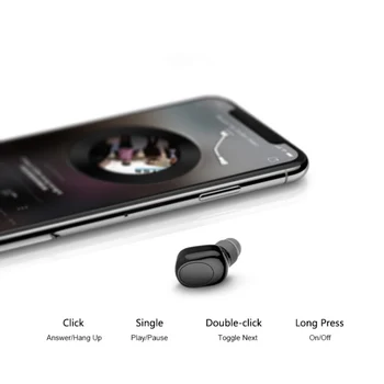 

In Ear Wireless Earphone Headsets Magnetic Charging Box Earpiece with Mic for IPhone X Samsung S2 EDAL Mini Bluetooth Headphone