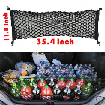 

Car Back Rear Trunk Seat Elastic String Net Magic Sticker Mesh Storage Bag Pocket Cage Auto Organizer Seat Back Bag