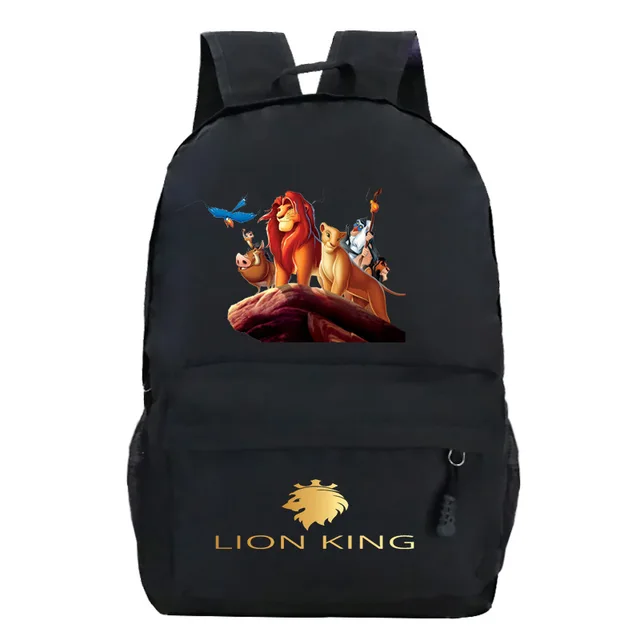 2021 New The Lion King Backpack Disney Cartoons Men Outdoor Travel Bag Laptop Bag Starry Sky Children Student School Bags Gifts 2