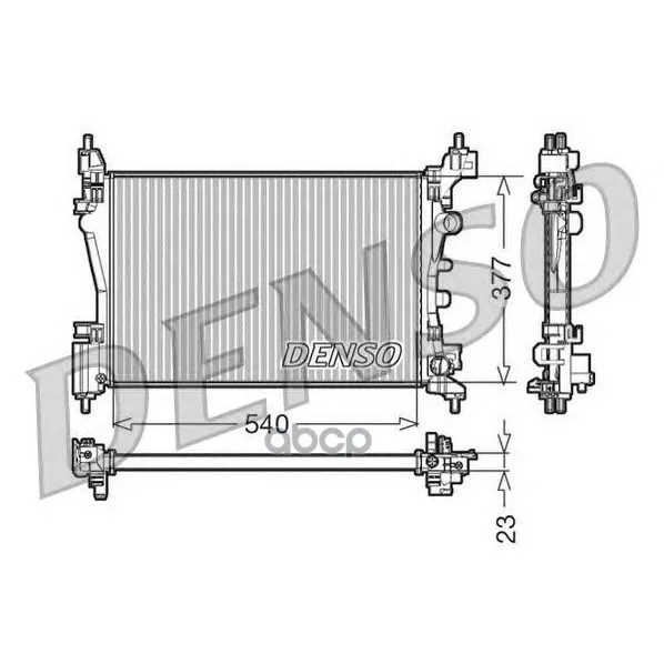 Радиатор Системы Охлаждения Opel: Corsa D 1.0/1.2/1.4 Lpg 06- Vauxhall: Corsa Mk Iv(D) 1.0/1.2/1.4 06- Denso арт. DRM20095