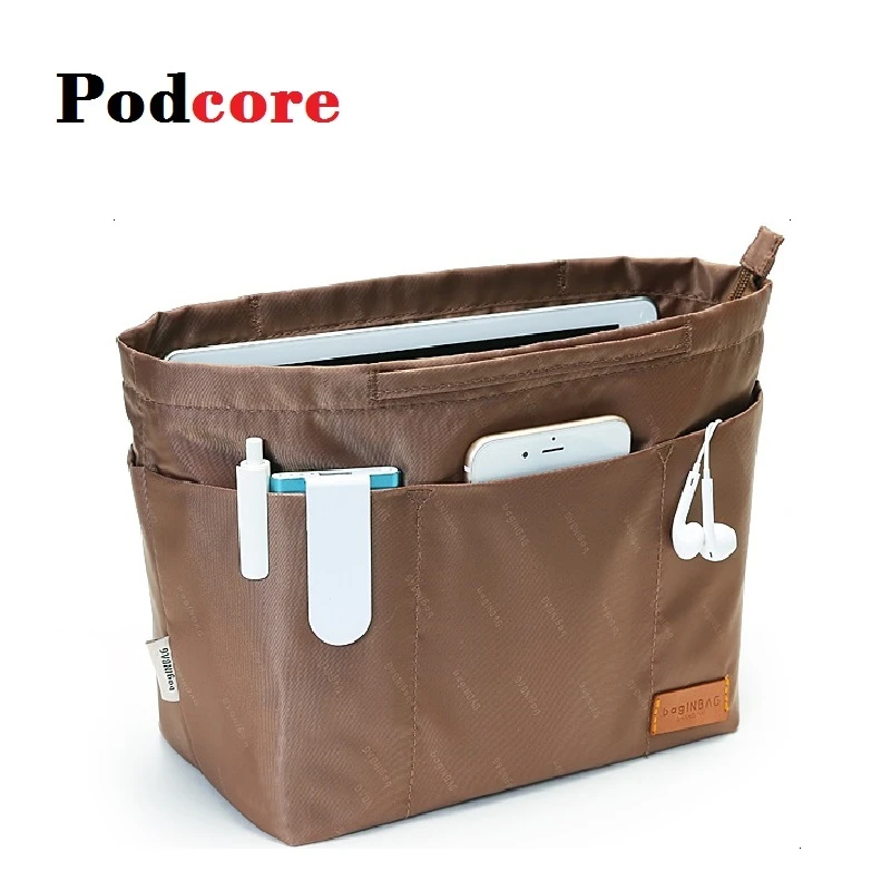 Best Purse Organizer Insert for Ladies Coffee Toiletry Bag Office Travel  Inner Purse Portable Cosmetic Bags Beauty Female Tote