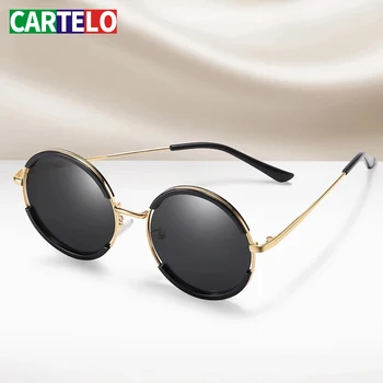 

CARTELO New Luxury Polarized Men's Driving Glasses Retro Style Driving Classic Sunglasses Eyewear UV400 Mirrored Sunglasses