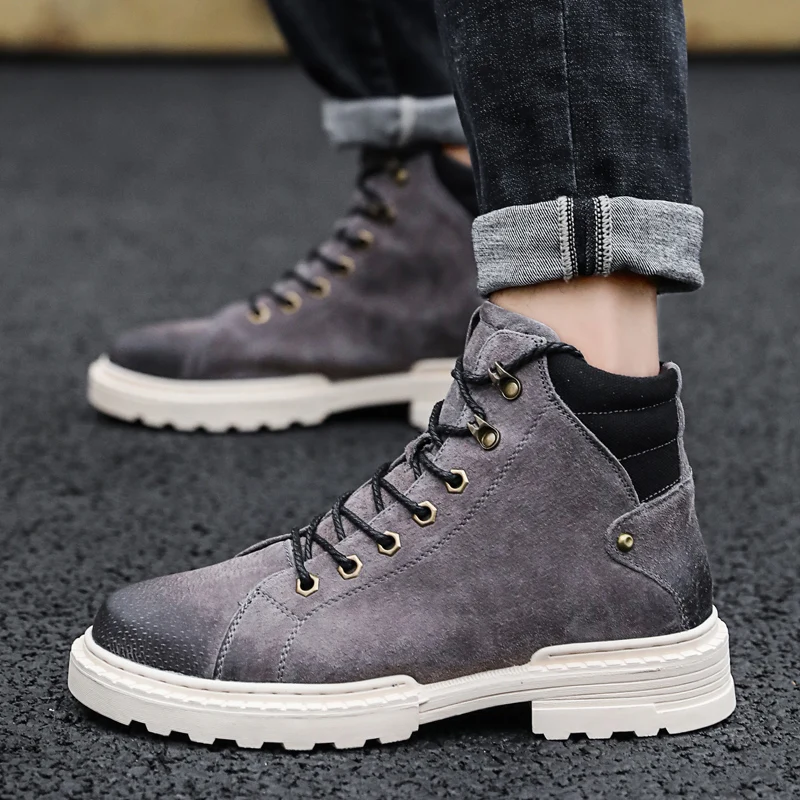 

Vintage Men Shoes Martin Boots Winter Ankle Boots for Male Outdoor Working Shoes Indestructible Mens Vintage Shoes Causal