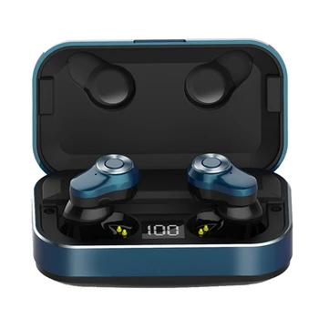 

Luxury Metal Earphone TWS 5.0 Wireless Bluetooth Earphones 10D Stereo HiFi Sound Music Headsets With Mic Steel Charging Box