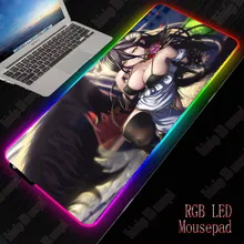 XGZ Overlord сексуальная девушка RGB игровой коврик для компьютерной мыши большой коврик для мыши геймерский стол коврик для мыши Led Mause коврик с подсветкой Клавиатура коврик для мыши