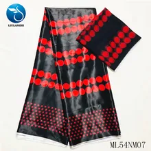 LIULANZHI Африканский 4 ярдов Анкара имитация Шелкового воска печатает полиэстер материал восковой ткани дизайн и 2 ярдов шифон ML54NM070-18