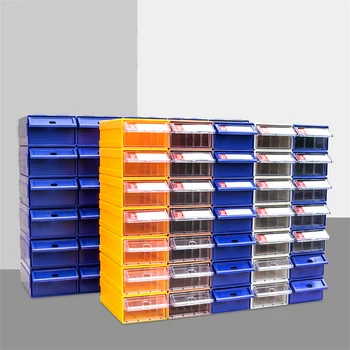 

3Pcs Plastic Component Screw Tool Classification Box Thickened Multipurpose Drawer Type Parts Cabinet Combined Storage Organizer
