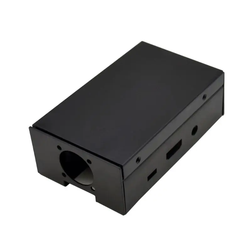 Алюминиевый чехол металлический корпус для Raspberry Pi Модель 3B/3B+/2B/2B+ комплект - Цвет: Черный