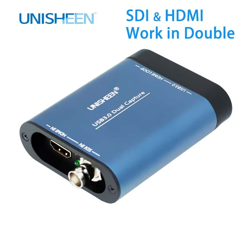 

USB3.0 60FPS DUAL SDI HDMI VIDEO CAPTURE FPGA Grabber Dongle Game Streaming Live Broadcast 1080P OBS vMix Wirecast Xsplit