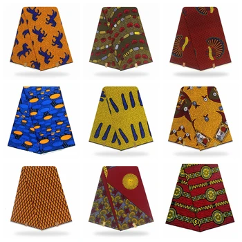 

New High Quality African Prints Fabric 2020 Original Tissus Pagne Wax Real Ankara Wax Nigerian Wax 6 Yards 100% Cotton Soft