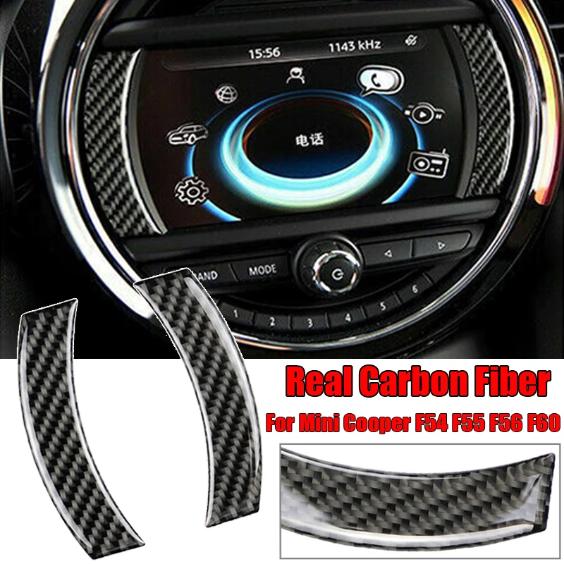 Для Mini Cooper F54 F55 F56 F60 gps навигационная Отделка Декоративные наклейки аксессуар 2 шт углеродного волокна