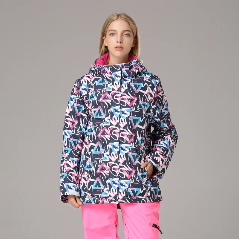 Новая лыжная куртка Женская водонепроницаемая ветрозащитная теплая Сноубордическая куртка спортивная женская хлопковая зимняя куртка лыжная одежда Bran