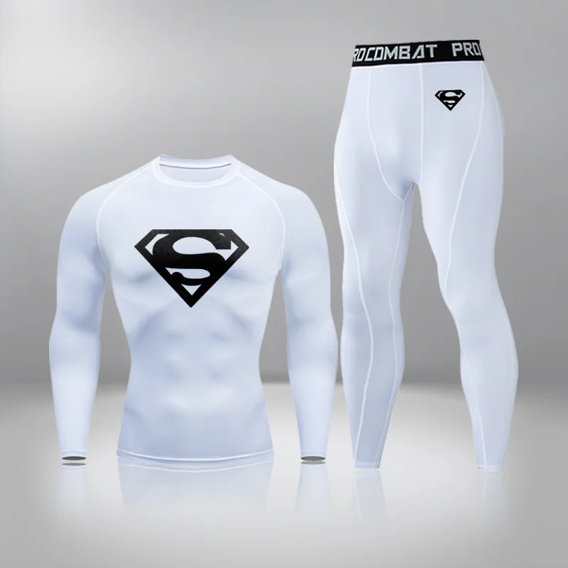 

Men's Thermal underwear Set MMA Tactics Fitness leggings base Compression Sports underwear long johns Men Clothing Brand