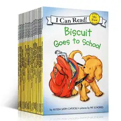 18 книги/комплект шт. + 2 шт. CD бисквит серии книги с картинками на английском дети я могу читать история чтения книги Educaction для детей