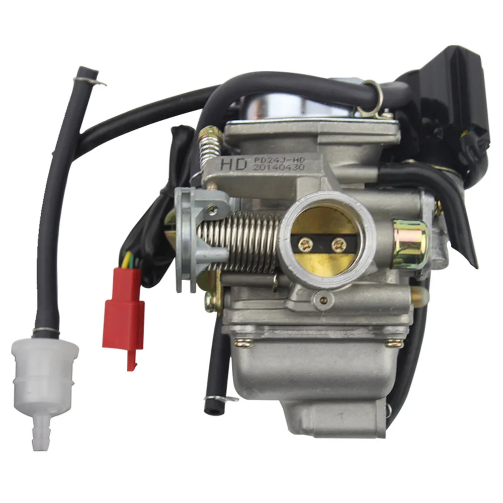 

PD24J Carburetor 24mm Carb 42mm air filter Motorcycle for Engine GY6 125 CC 150CC ATV Go Kart Moped and Scooter