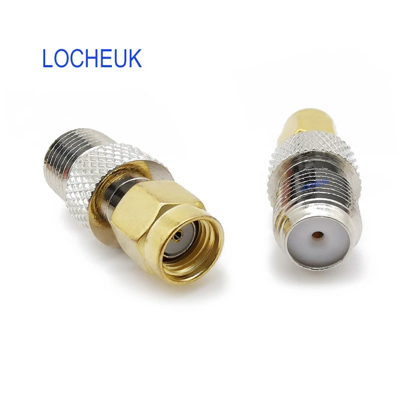 

RP-SMA Male Plug to F Female Jack RF Coaxial Cable Adapter F to RP-SMA Straight Convertor Connector