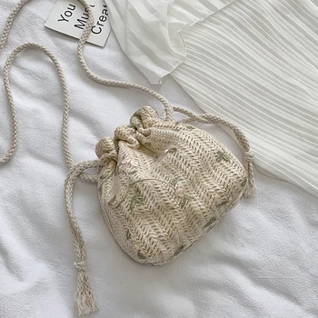 

Messenger Bags 2020 New Arrival Lace Women Bag Lady Simple Style Shoulder Multicolor White Brown All-match Soft Bolsa BWB12517-5