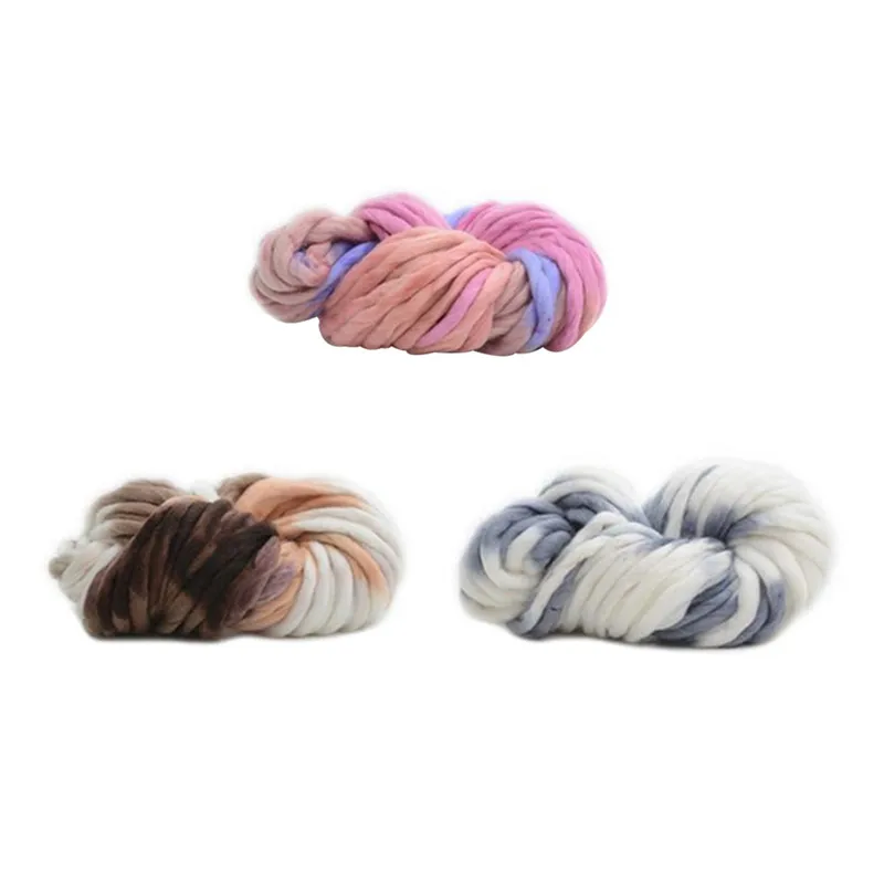 

Soft Wool Roving Bulky Thick Big Yarn Spinning Hand Knitting Thread Crochet Yarn for Hat Scarf Knitting New Arrival