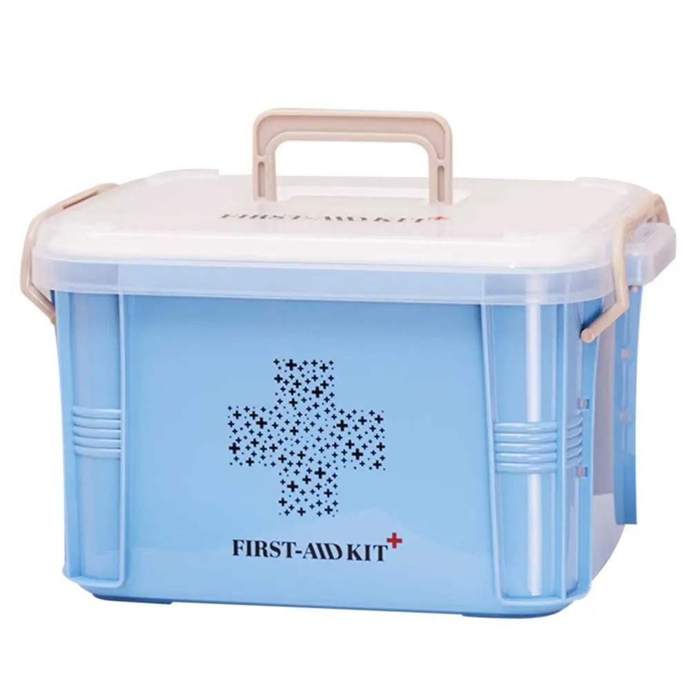 

Practical Design Home Use Medicine Box First Aid Kit Box Plastic Container Emergency Kit Portable Storage Organizer