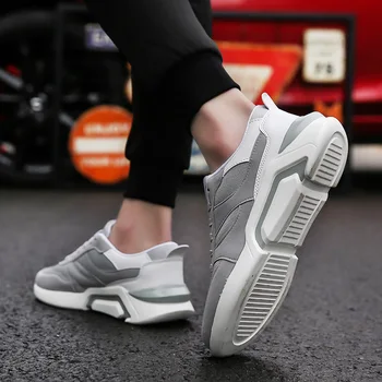 

Breathable Men Casual Shoes 2019 Spring/Autumn Mesh Fashion Sneakers Loafers Lace-Up Brand Casual Shoes Men Size 39-44