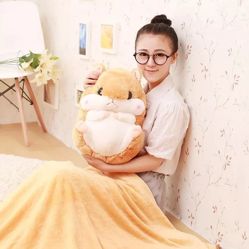 

Hamster Nap Pillow Blanket Car Pillow Dual Purpose Cushion Cover Large Size Airable Cover Back Cushion Coral Fleece Blanket Whol
