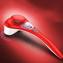 Массажная палка с дельфином, двойная головка, молоток для спины, многофункциональный массажер для разминания всего тела, Интеллектуальный Электрический ручной массажер