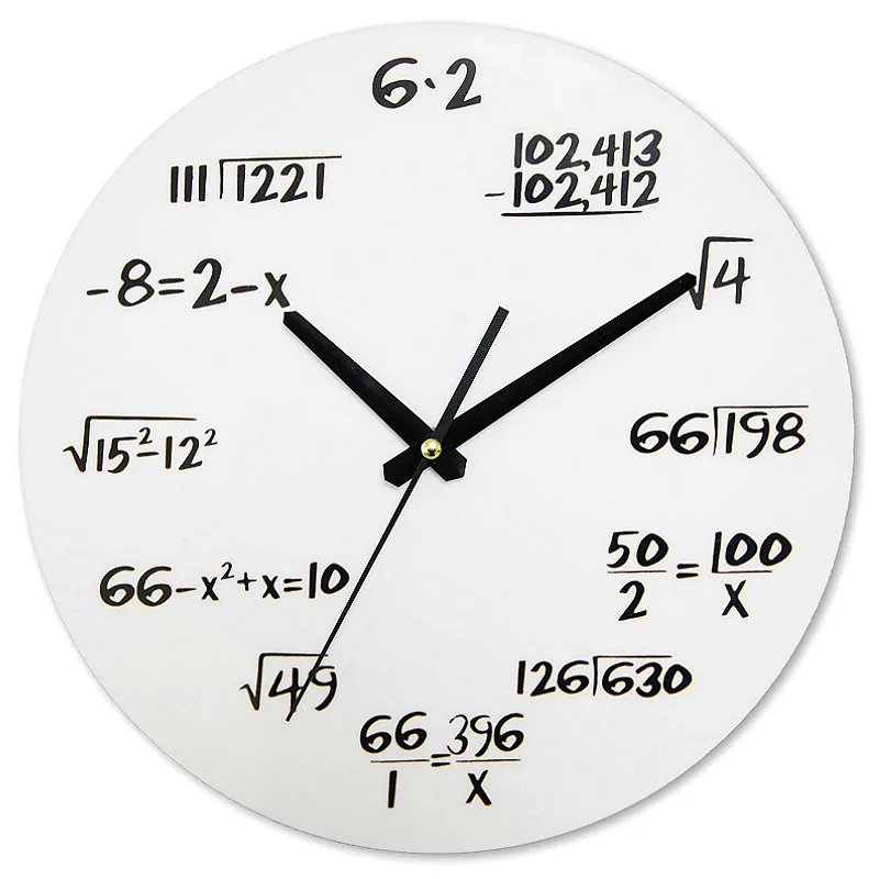 

Wall Clock Modern Design Mathematical Formula Clocks for Office Living Room Decoration Creative Electronic Digital Alarm Clock