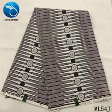 Воск liulanzhi ткани Анкара Стиль настоящая восковая ткань для платья 6 ярдов хлопчатобумажная восковая ткань для платья ML54J01-ML54J26